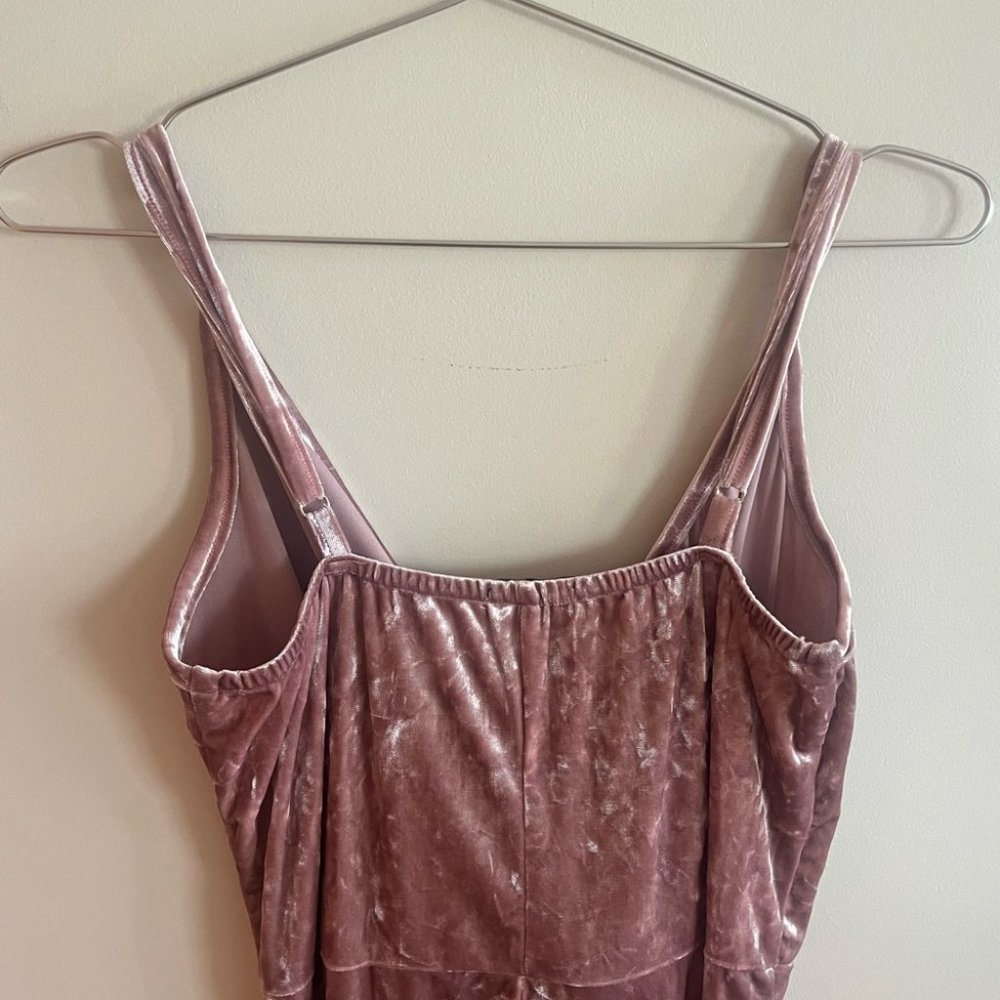 Pink  Velvet Midi Dress - Picture 11 of 11